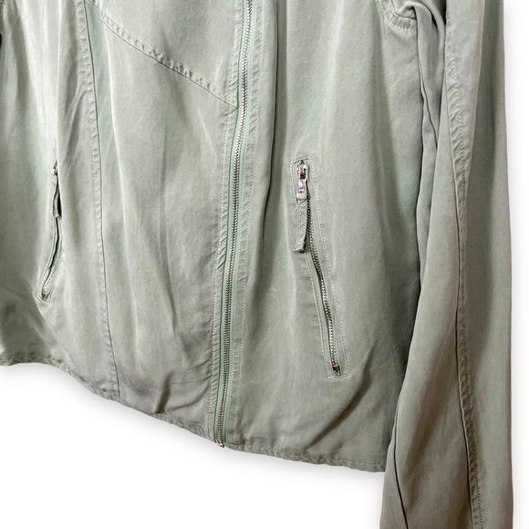 BLANK NYC Jacket Womens Small Green Sage Moto Military Contemporary - Picture 11 of 15